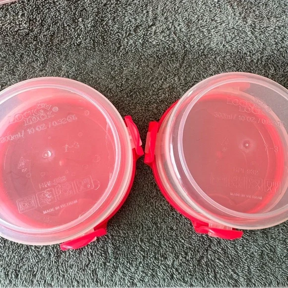 Lock & Lock Pink Food Storage Container Set of 11 - Picture 7 of 14